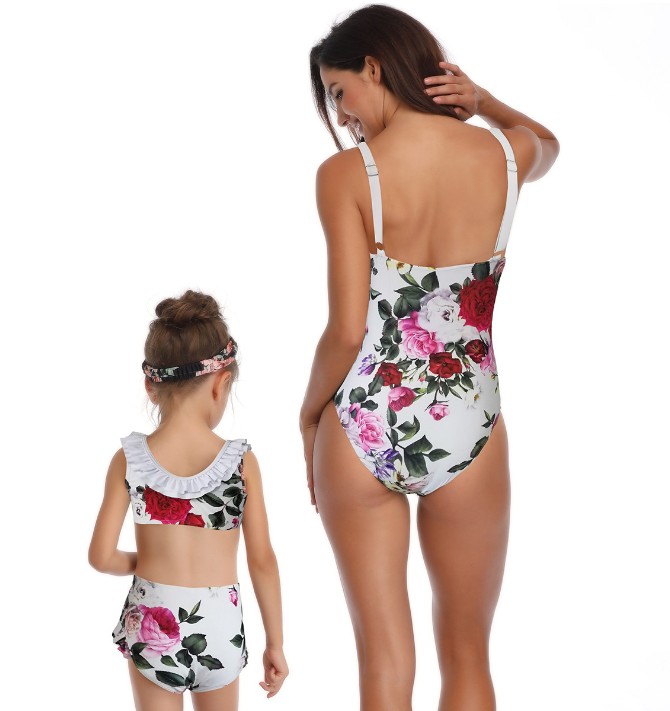 F4727-2 mother and daughter swimsuit mommy and me swimwear bikini